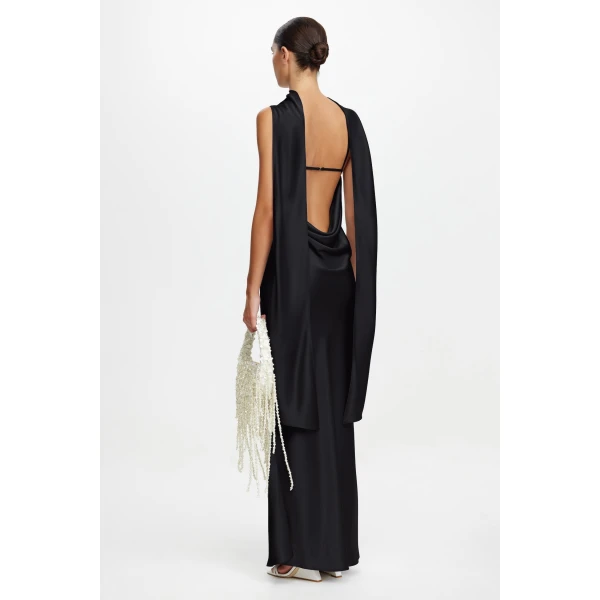 Acler Fleeden Maxi Dress in Black, view 2