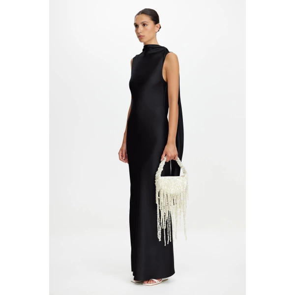 Acler Fleeden Maxi Dress in Black, view 3