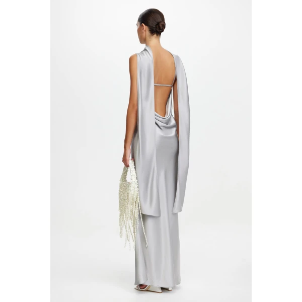 Acler Fleeden Maxi Dress in Dove, view 2