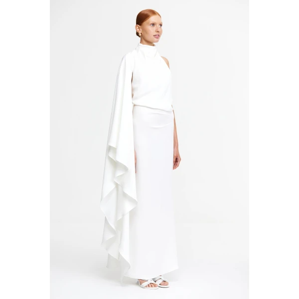 Acler Flintshire Maxi Dress in Ivory, view 3