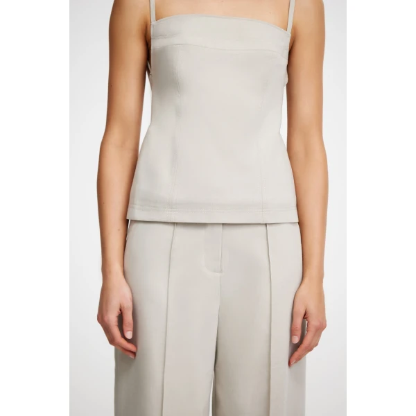 Acler Folie Top in Light Pewter, view 4