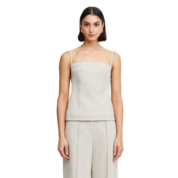 Acler Folie Top in Light Pewter