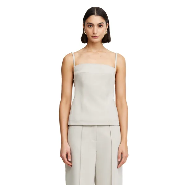 Acler Folie Top in Light Pewter