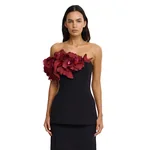 Acler Frant Top in Black Garnet