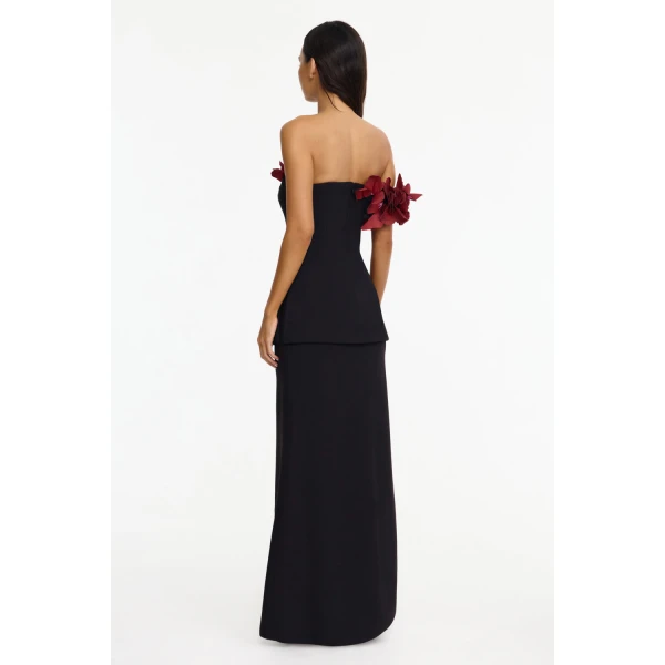 Acler Frant Top in Black Garnet, view 3