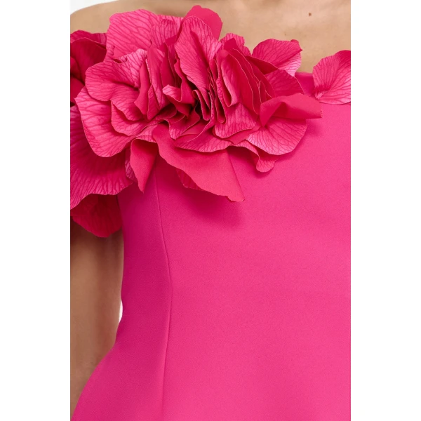 Acler Frant Top in Magenta, view 4