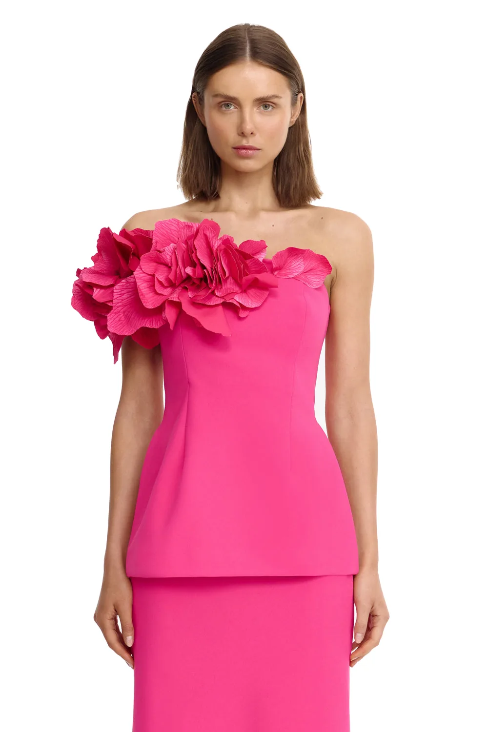 Acler Frant Top in Magenta, Pink Tops
