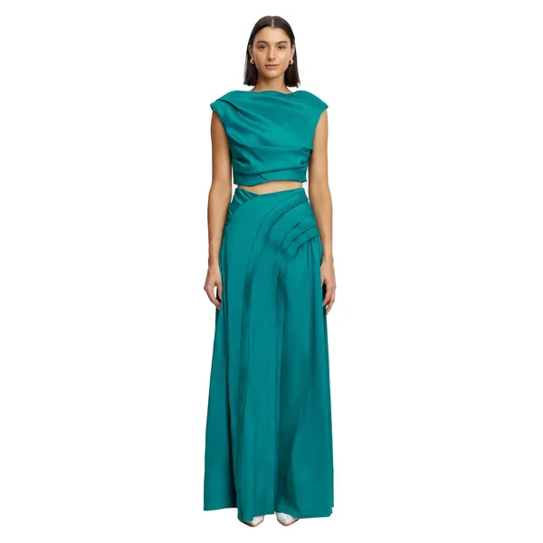 Acler Freston Skirt in Pacific Green