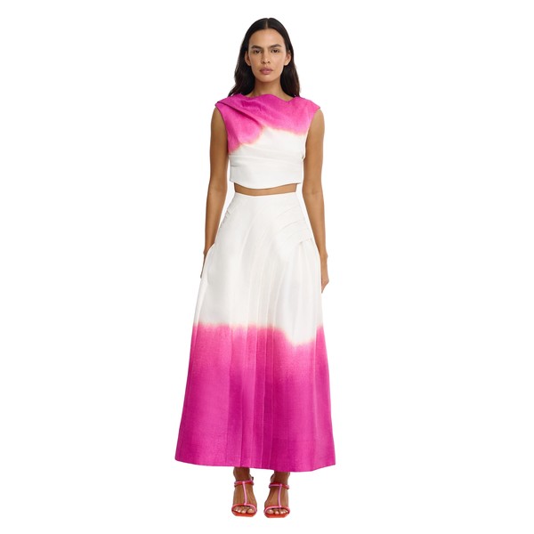 Acler Freston Skirt in Violet Landscape