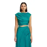 Acler Freston Top in Pacific Green