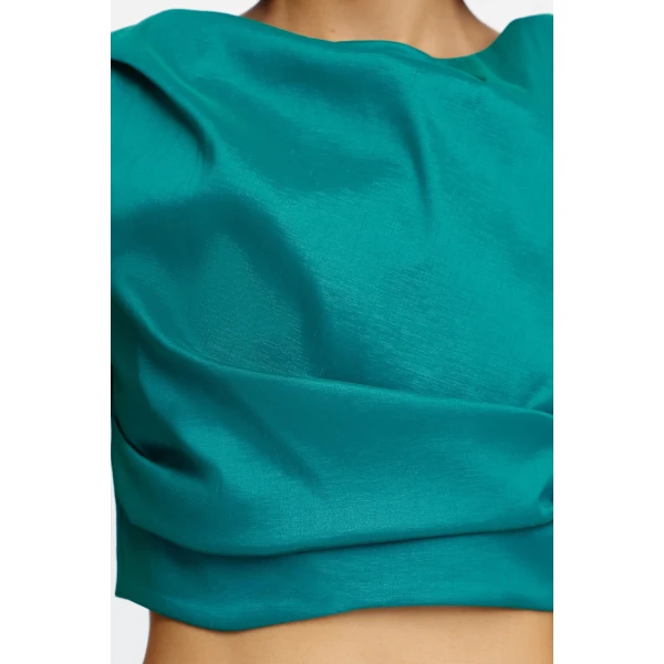 Acler Freston Top in Pacific Green, view 4