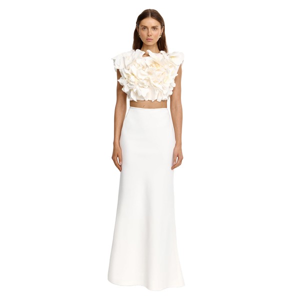Acler Garlands Maxi Skirt in Ivory