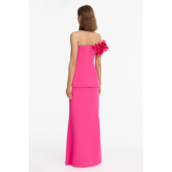 Acler Garlands Maxi Skirt in Magenta, view 3
