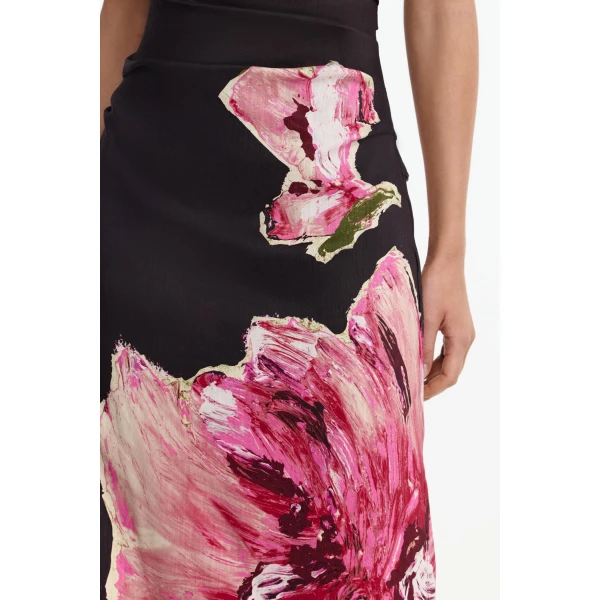 Acler Gifford Maxi Dress in Garnet Magnolia, view 4