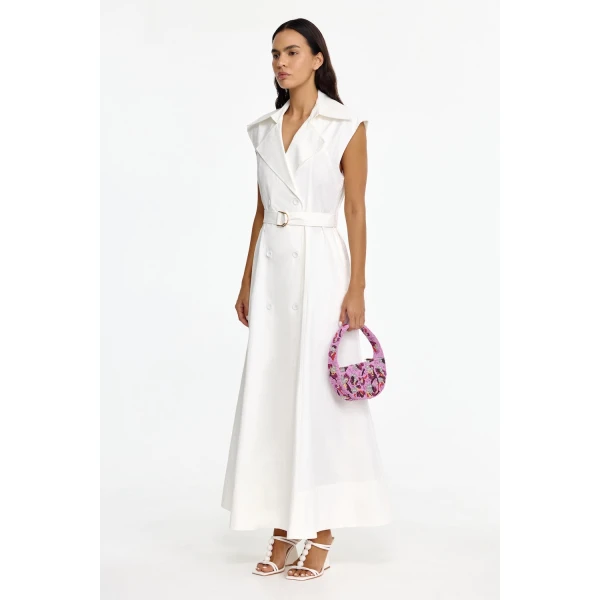 Acler Gilbert Maxi Dress in Ivory, view 2