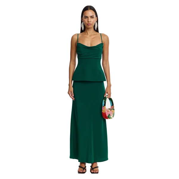 Acler Gilwell Maxi Dress in Deep Emerald