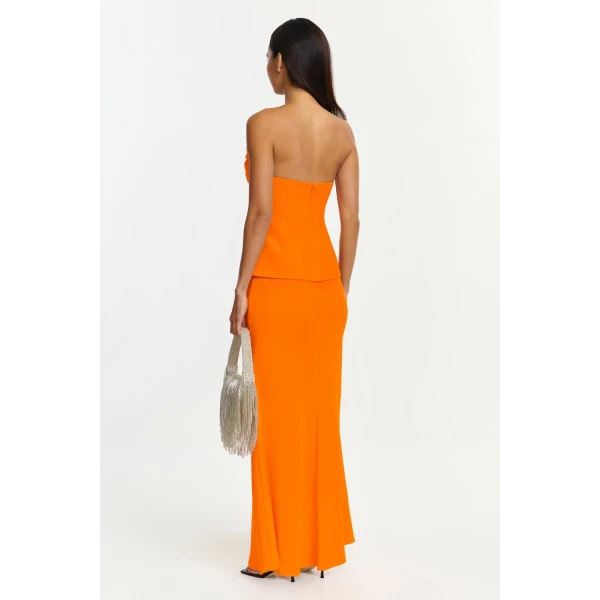 Acler Gilwell Maxi Dress in Neon Mango, view 3