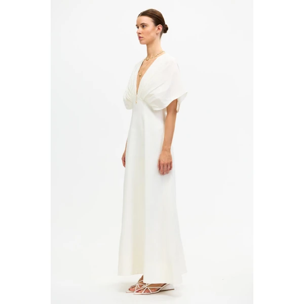 Acler Glamorgan Maxi Dress in Ivory, view 2