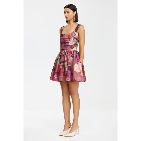Acler Hamany Mini Dress in Rose Drift, view 2