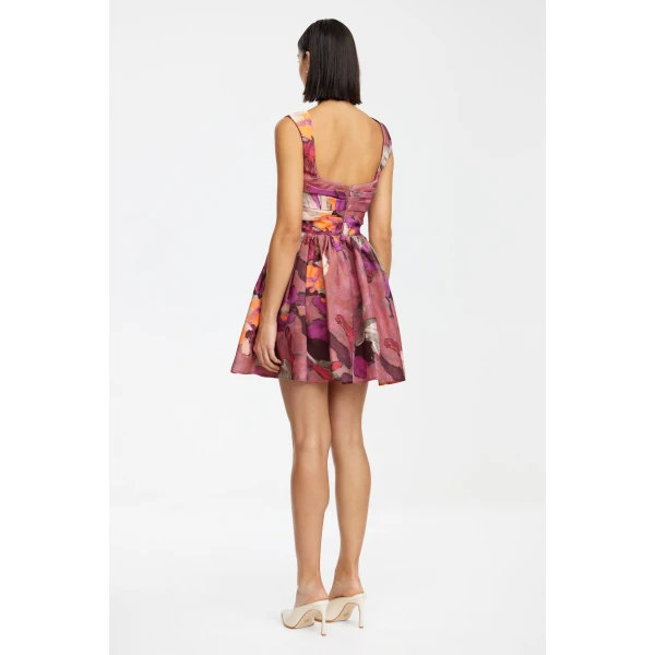 Acler Hamany Mini Dress in Rose Drift, view 3