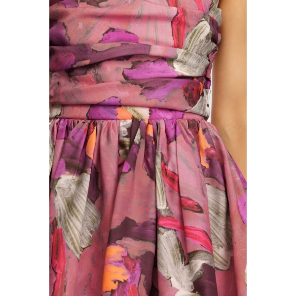 Acler Hamany Mini Dress in Rose Drift, view 4
