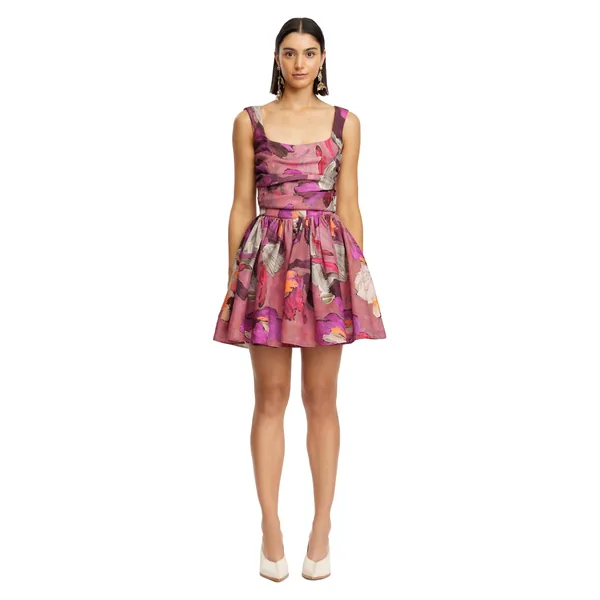 Acler Hamany Mini Dress in Rose Drift
