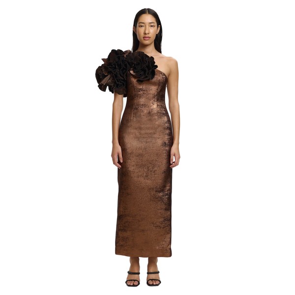 Acler Hampstead Midi Dress in Bronze
