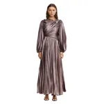 Acler Hanwell Maxi Dress in Metallic Sepia