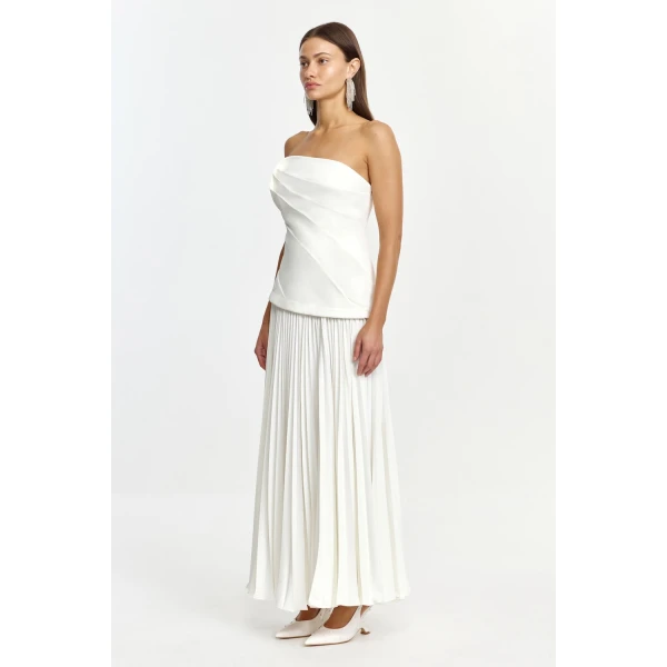 Acler Harden Maxi Dress in Ivory, view 2