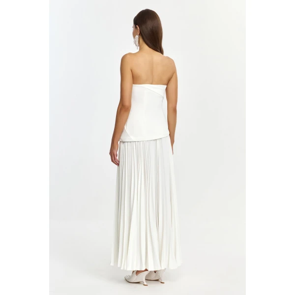 Acler Harden Maxi Dress in Ivory, view 3