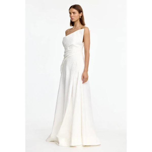 Acler Harpley Maxi Dress in Ivory, view 3