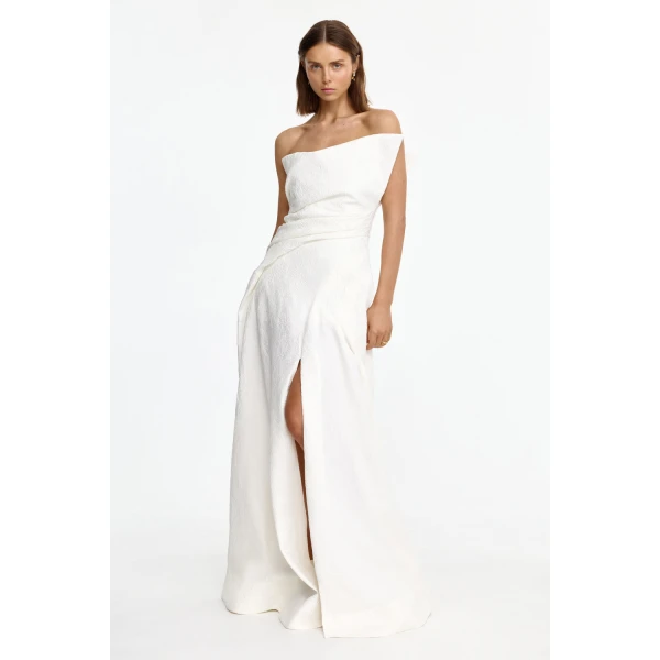 Acler Harpley Maxi Dress in Ivory, view 4