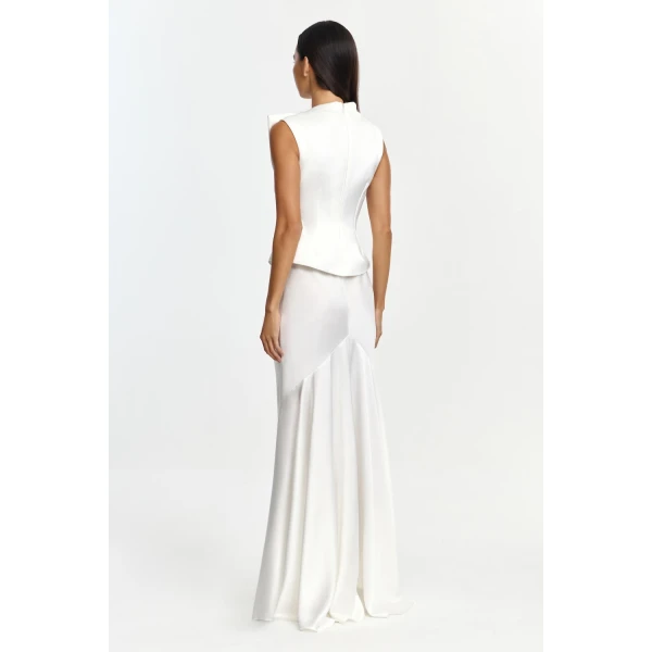 Acler Harty Gown in Ivory, view 3
