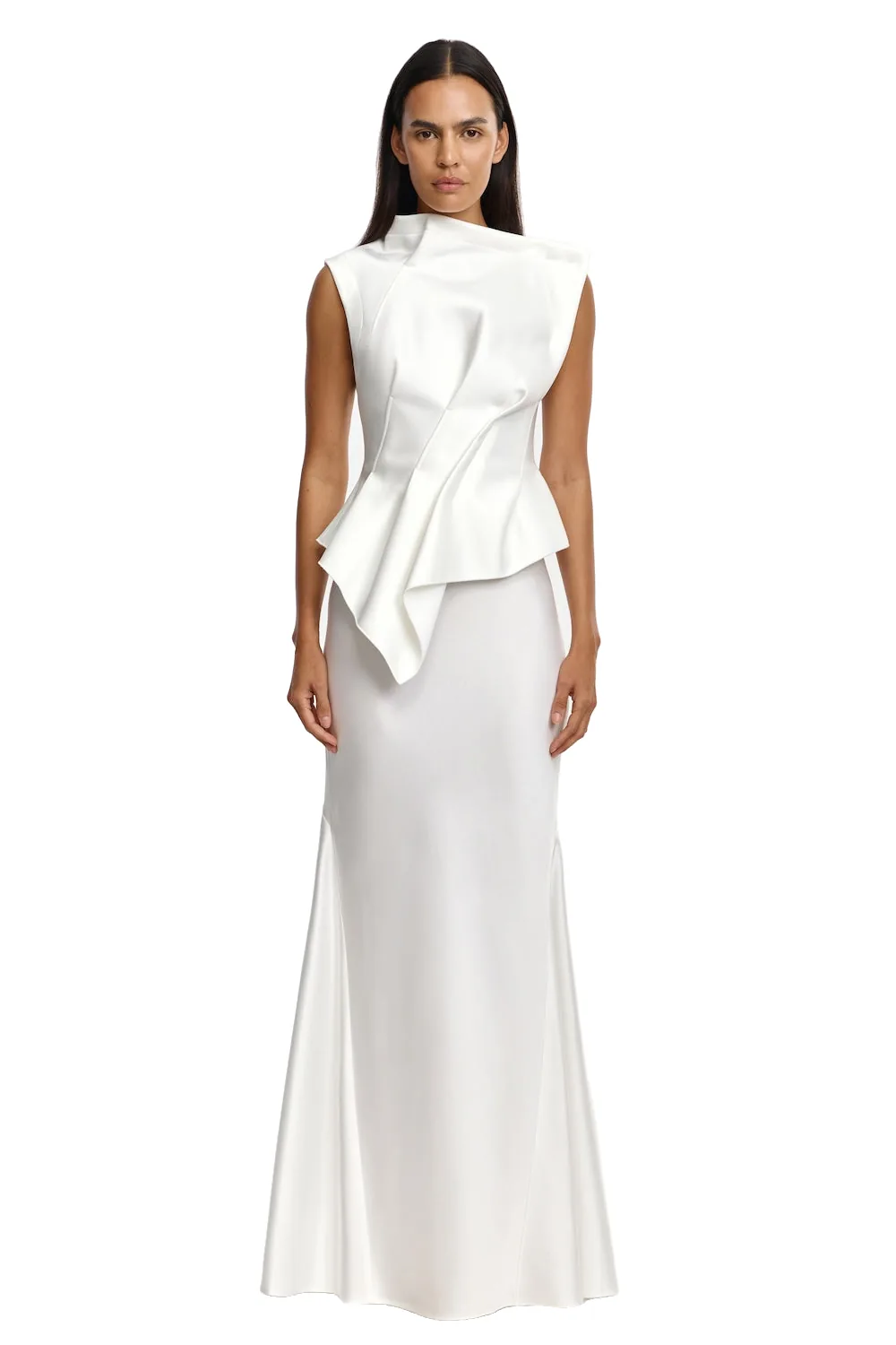 Acler Harty Gown in Ivory, Ivory Dresses