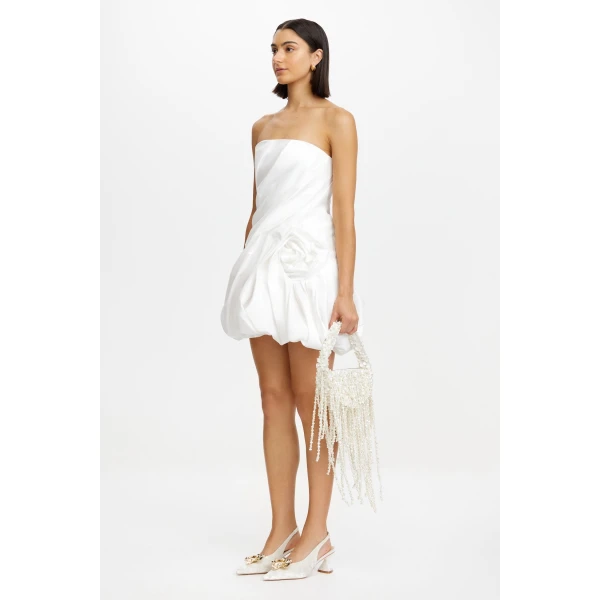 Acler Hawford Mini Dress in Ivory, view 2