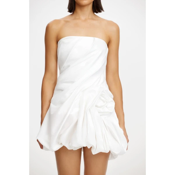 Acler Hawford Mini Dress in Ivory, view 4