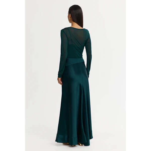Acler Hertfordshire Maxi Dress in Midnight Emerald, view 3