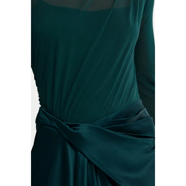 Acler Hertfordshire Maxi Dress in Midnight Emerald, view 4