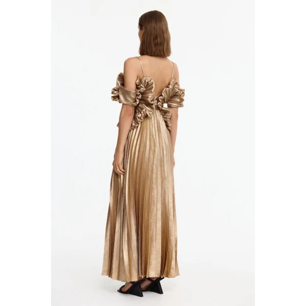 Acler Hillsome Maxi Dress in Gold, view 3