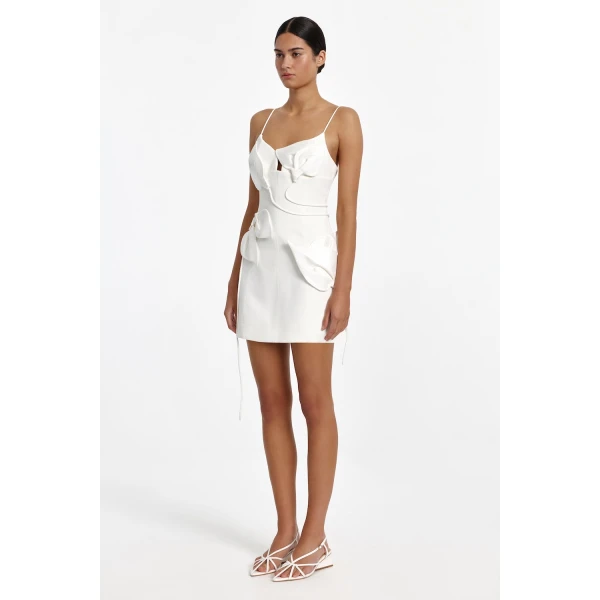 Acler Hillsome Mini Dress in Ivory, view 2
