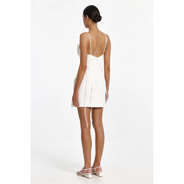 Acler Hillsome Mini Dress in Ivory, view 3