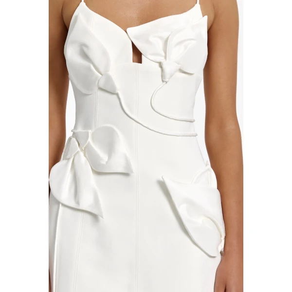 Acler Hillsome Mini Dress in Ivory, view 4