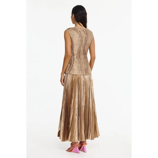 Acler Holden Maxi Dress in Gold Ombre, view 3