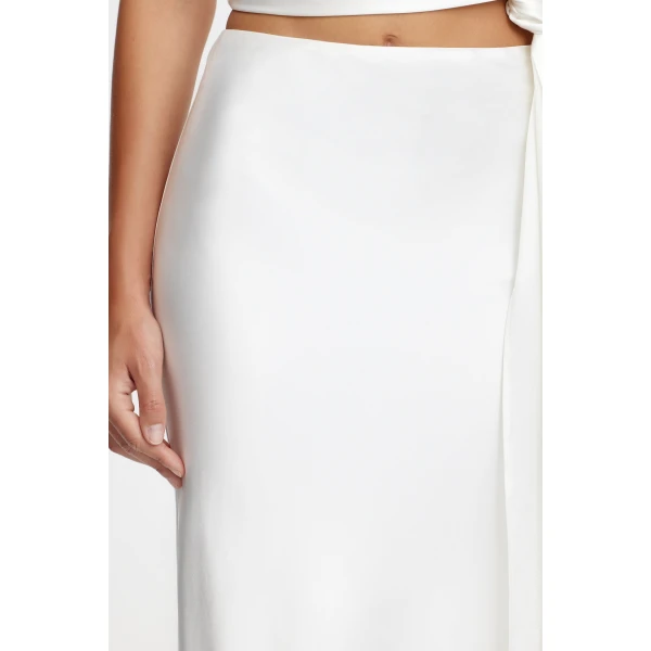 Acler Hourston Maxi Skirt in Ivory, view 4