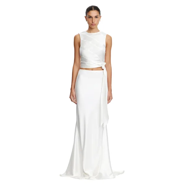 Acler Hourston Maxi Skirt in Ivory