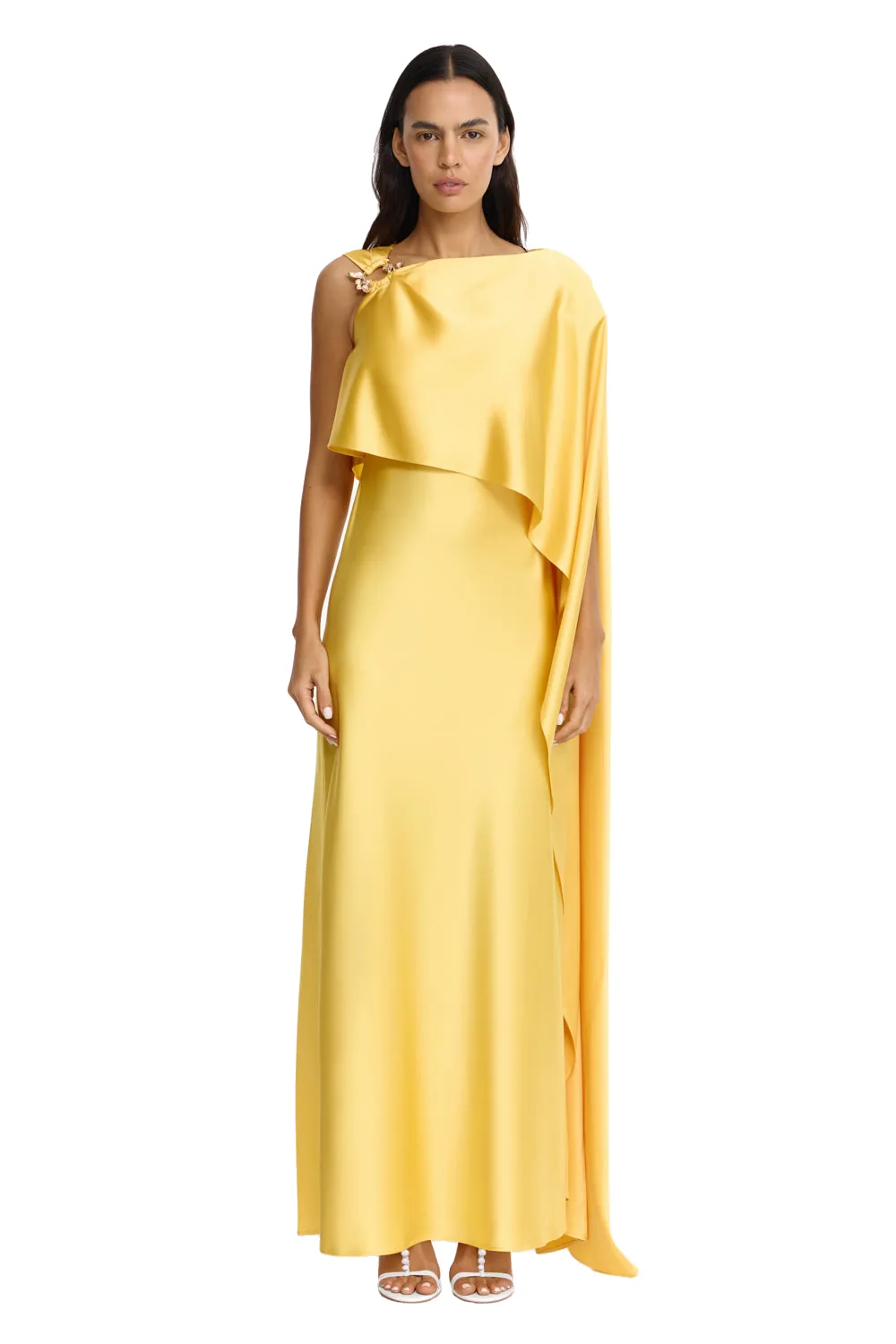 Acler Humfield Maxi Dress in Bright Amber, Yellow Dresses