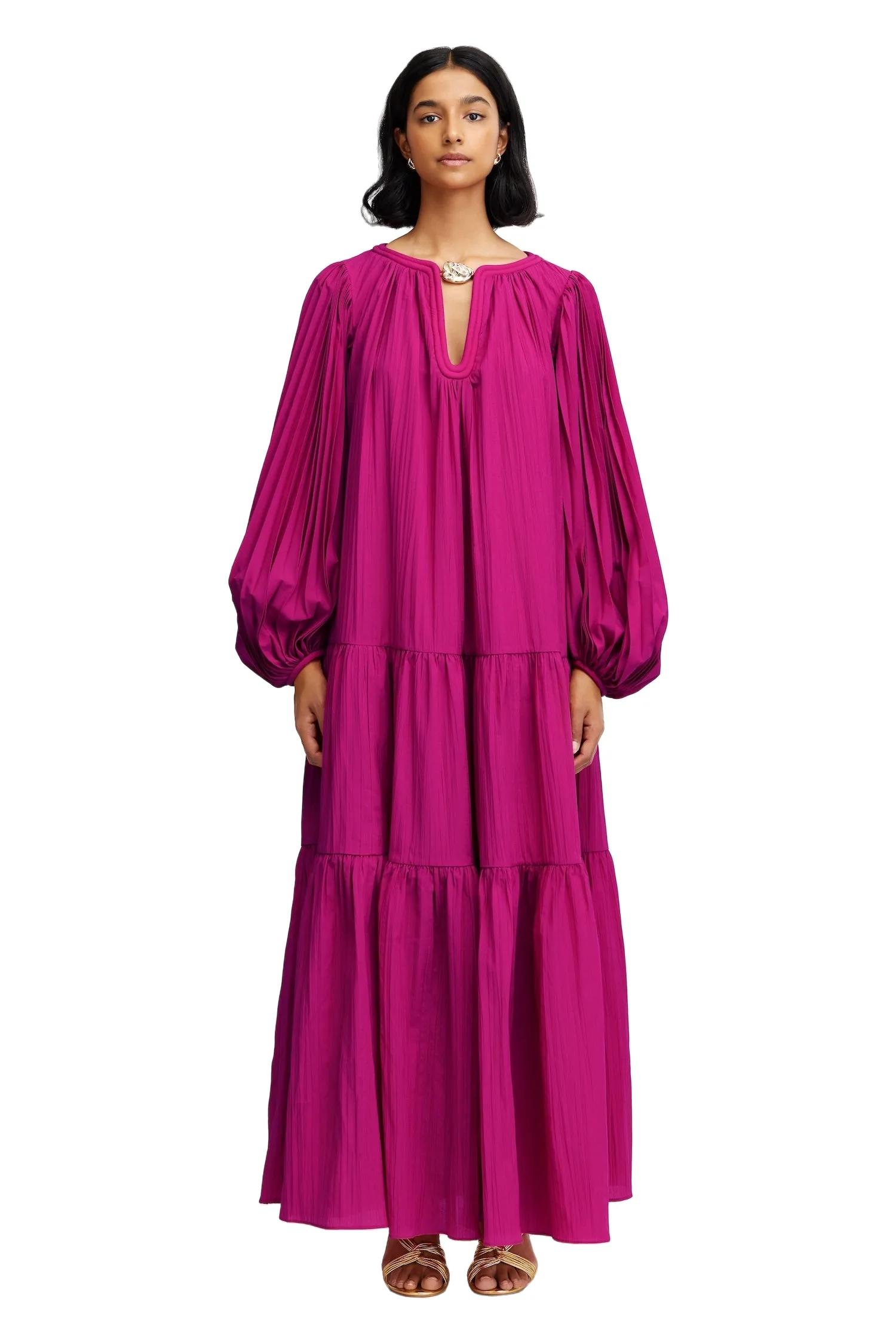 Acler Ingleton Maxi Dress in Electric Plum, Pink Dresses