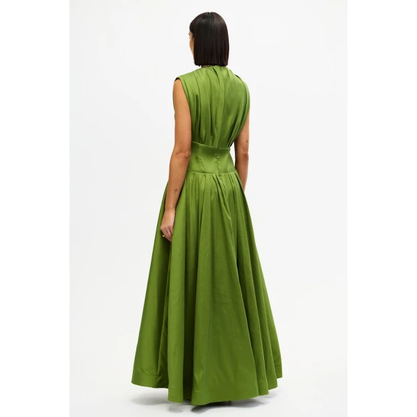 Acler Innoxhill Maxi Dress in Basil Green, view 3