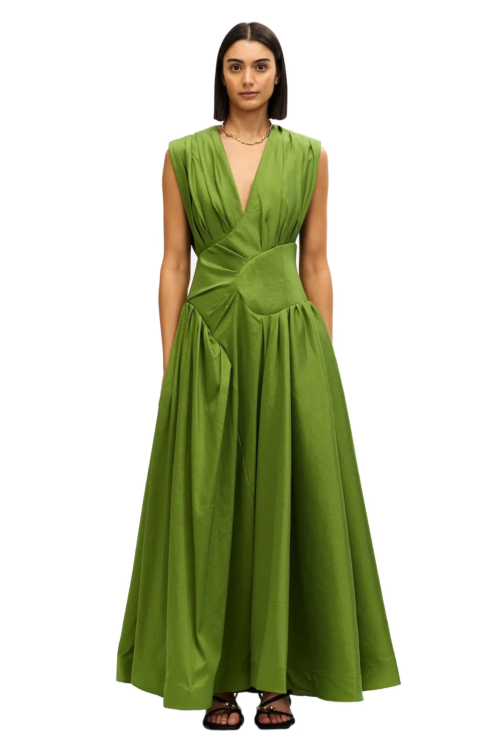 Acler Innoxhill Maxi Dress in Basil Green, Green Dresses