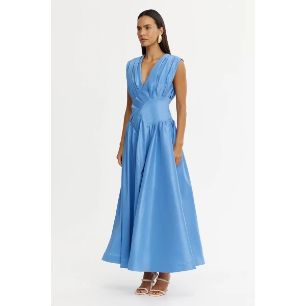 Acler Innoxhill Maxi Dress in Lake Blue, view 2